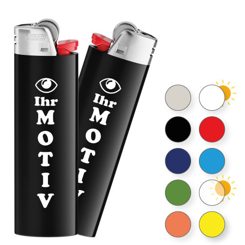 Zweiseitig bedruckte BiC J26 Feuerzeuge || ab 0,83 €/Stk. (netto)