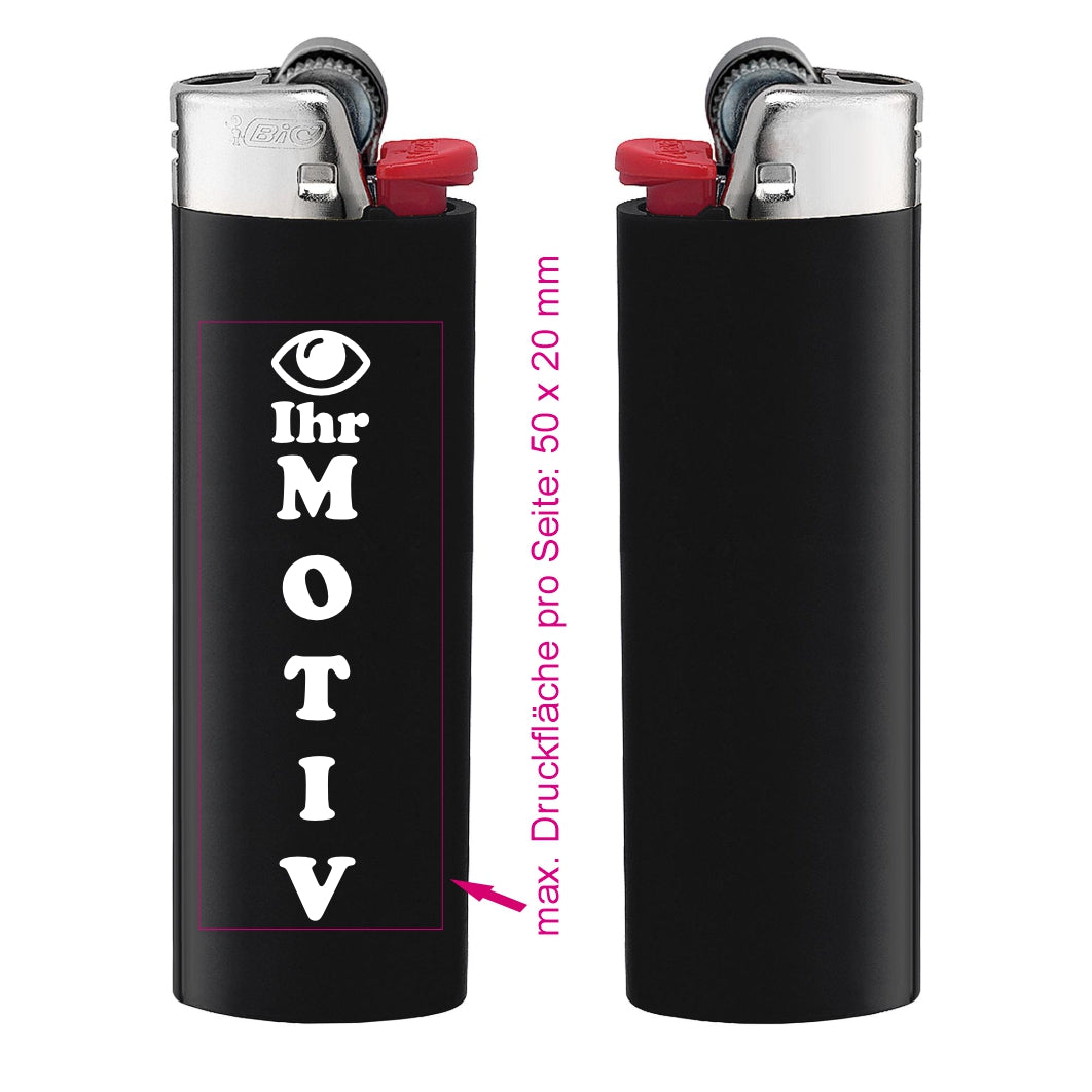 Einseitig bedruckte BiC J26 Feuerzeuge || ab 0,77 €/Stk. (netto)