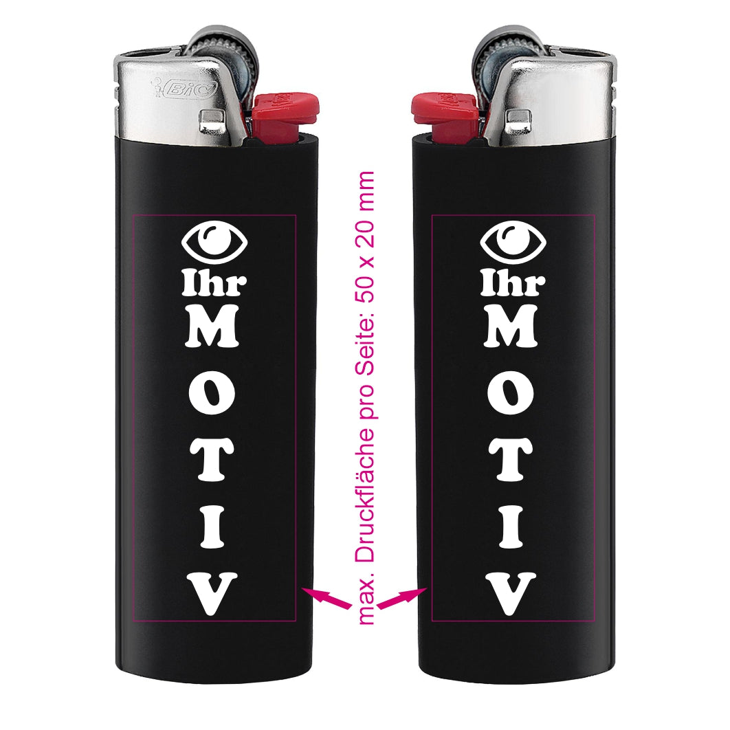 Zweiseitig bedruckte BiC J26 Feuerzeuge || ab 0,83 €/Stk. (netto)