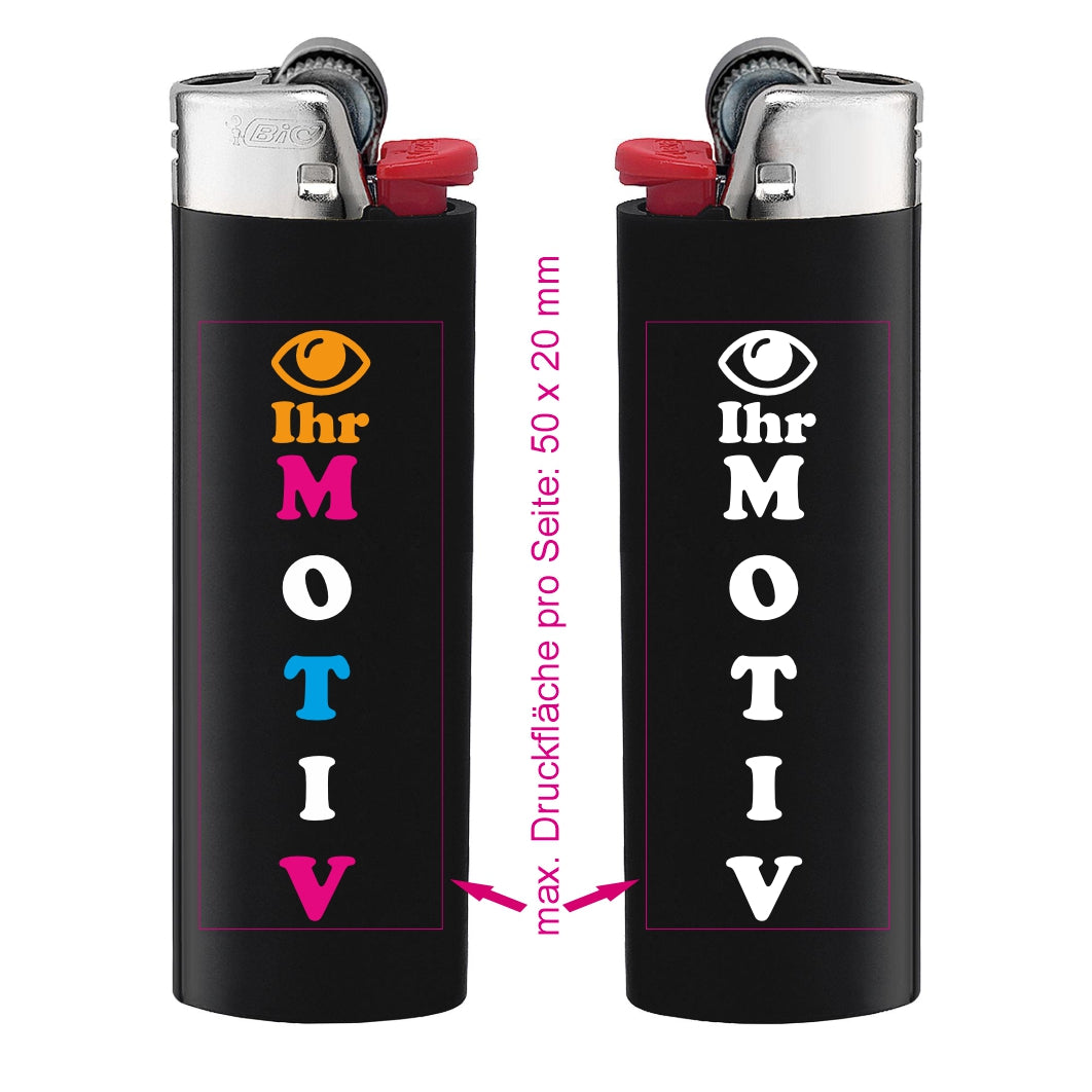Zweiseitig bedruckte BiC J26 Feuerzeuge || ab 0,83 €/Stk. (netto)